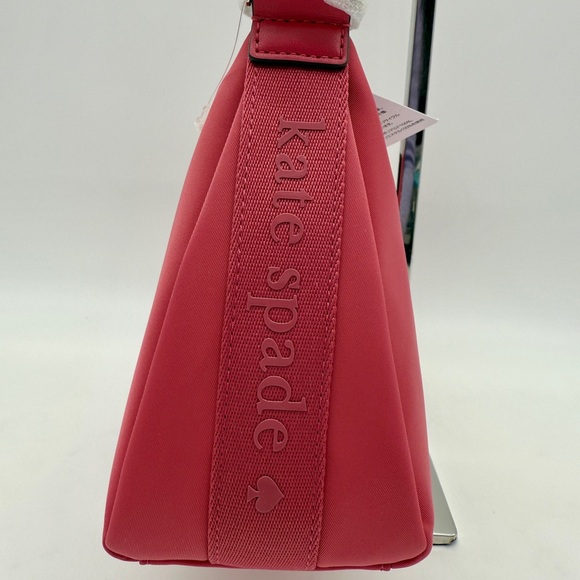 Kate Spade Carter Nylon Small Shoulder Bag Rose Oil Pink - Picture 4 of 16
